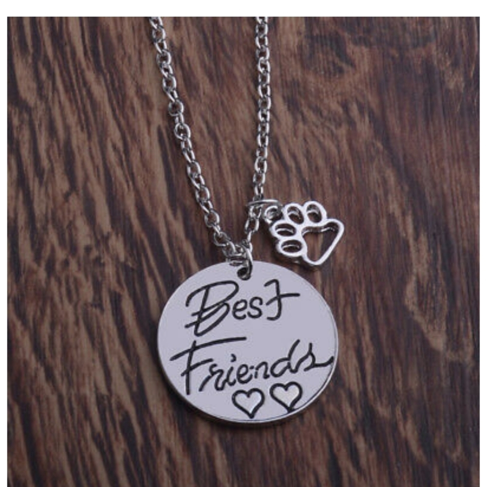 NWT 925 BEST FRIENDS AND PAW NECKLACE